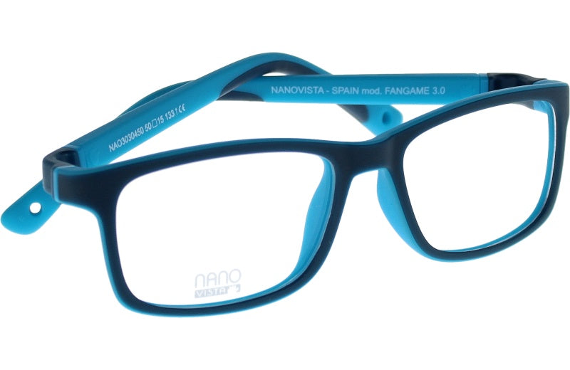 Gafas Graduadas Nanovista Fangame Clic 3.0 NAO3030450SC Bicolor Azul Mate Cian 50 15