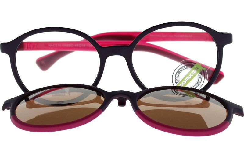 Gafas Graduadas Nanovista Flicker Clic 3.0 NAO3181048SC Purpura Mate Frambuesa 48 15