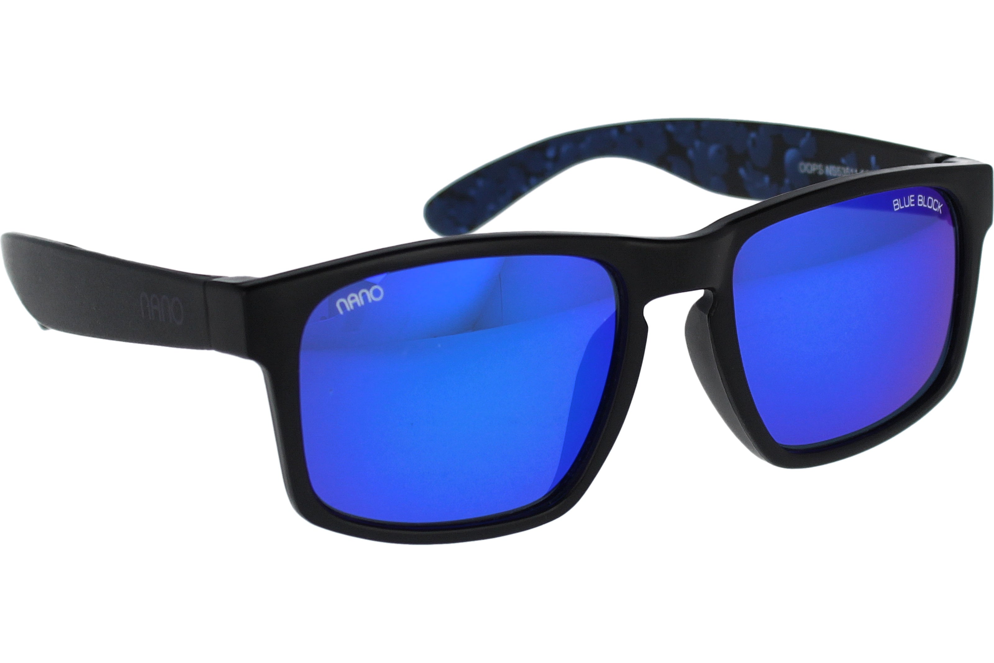 Gafas de Sol Nanovista NS Oops Negro-Azul Rvo Azul 49 18
