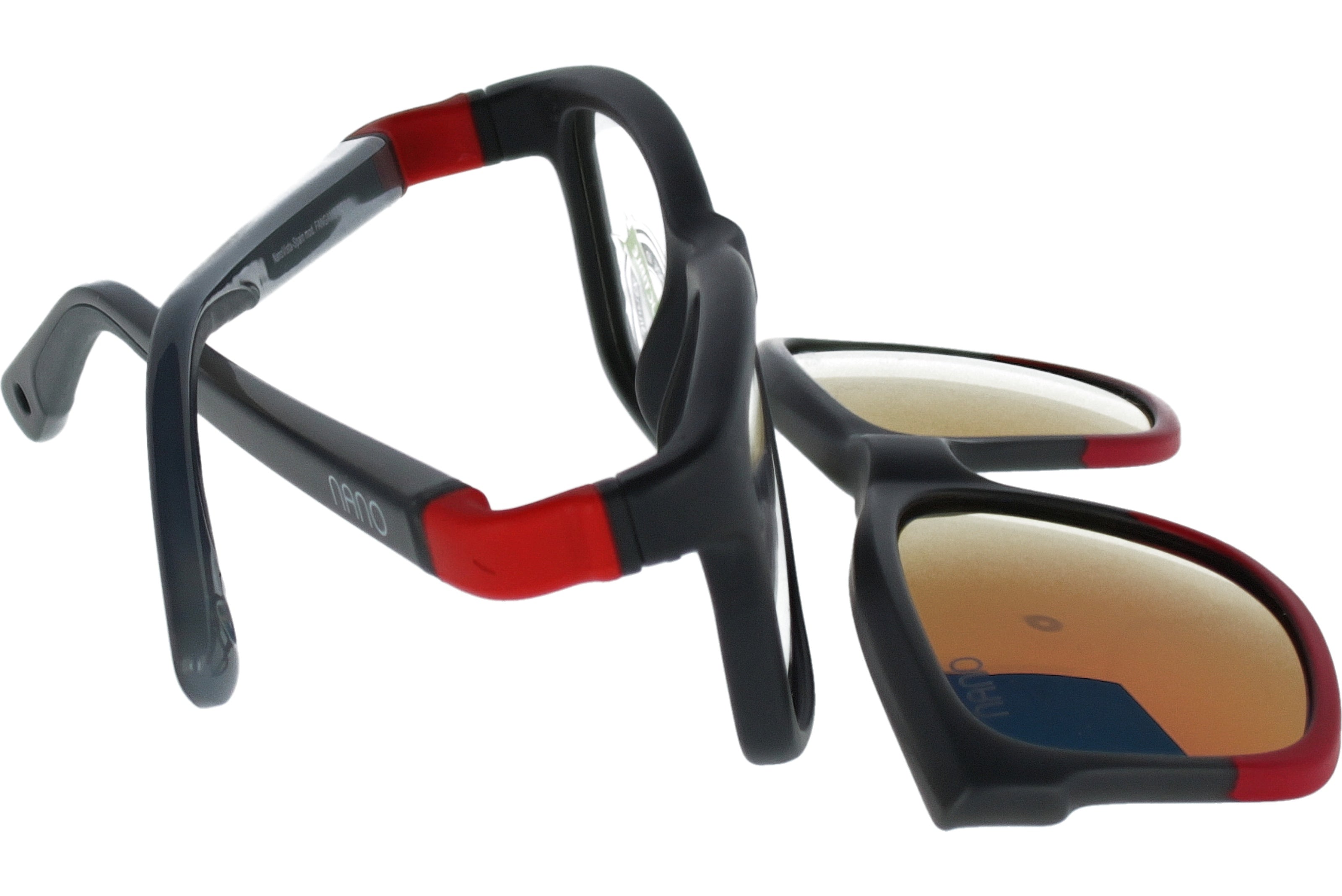 Gafas Graduadas Nanovista Fangame Clic 3.0 NAO3031350SC Bicolor Gris Mate Gris Rojo 50 15