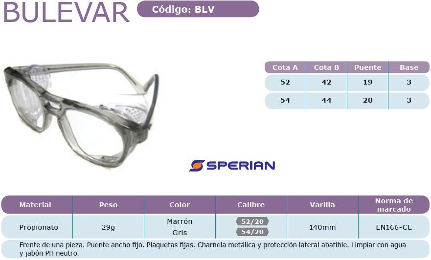 Gafas Graduadas Sperian Bulevar Marron 52 20