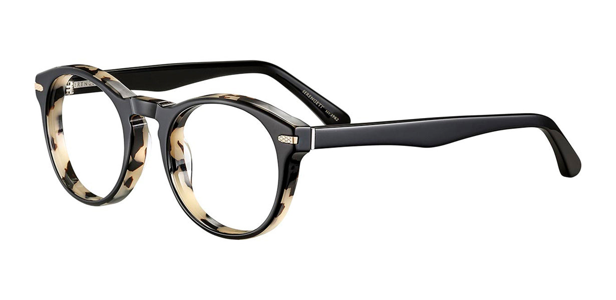 Gafas Graduadas Serengeti Loren S 606004 Shiny Black & Grey Ha 48 21