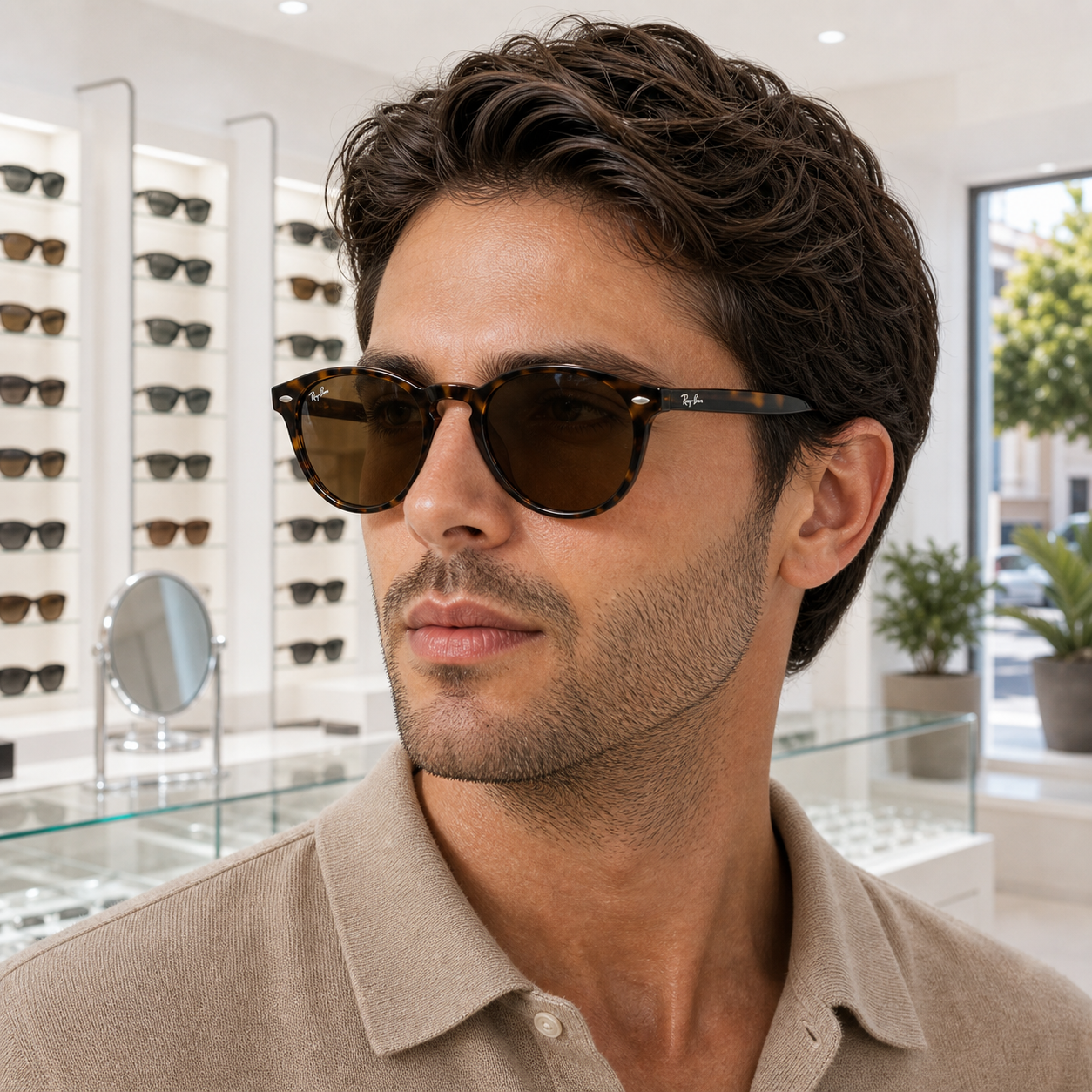 Gafas de Sol Ray-Ban RB2180 710/73 49 21 sobre modelo - OpticalH