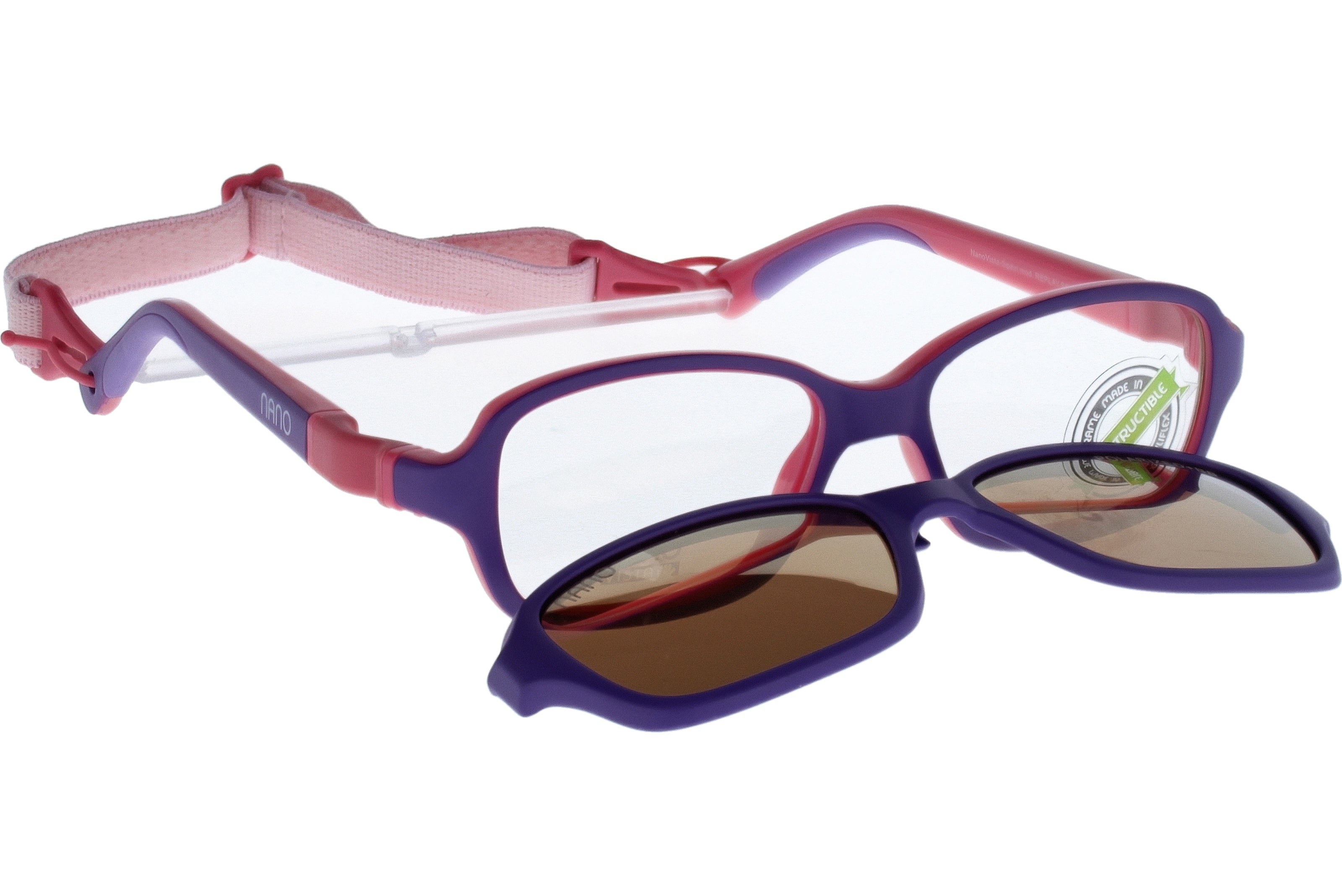 Gafas Graduadas Nanovista Replay Clip 3.0 NAO3001344SC Bicolor Morado Mate Rosa 44 13