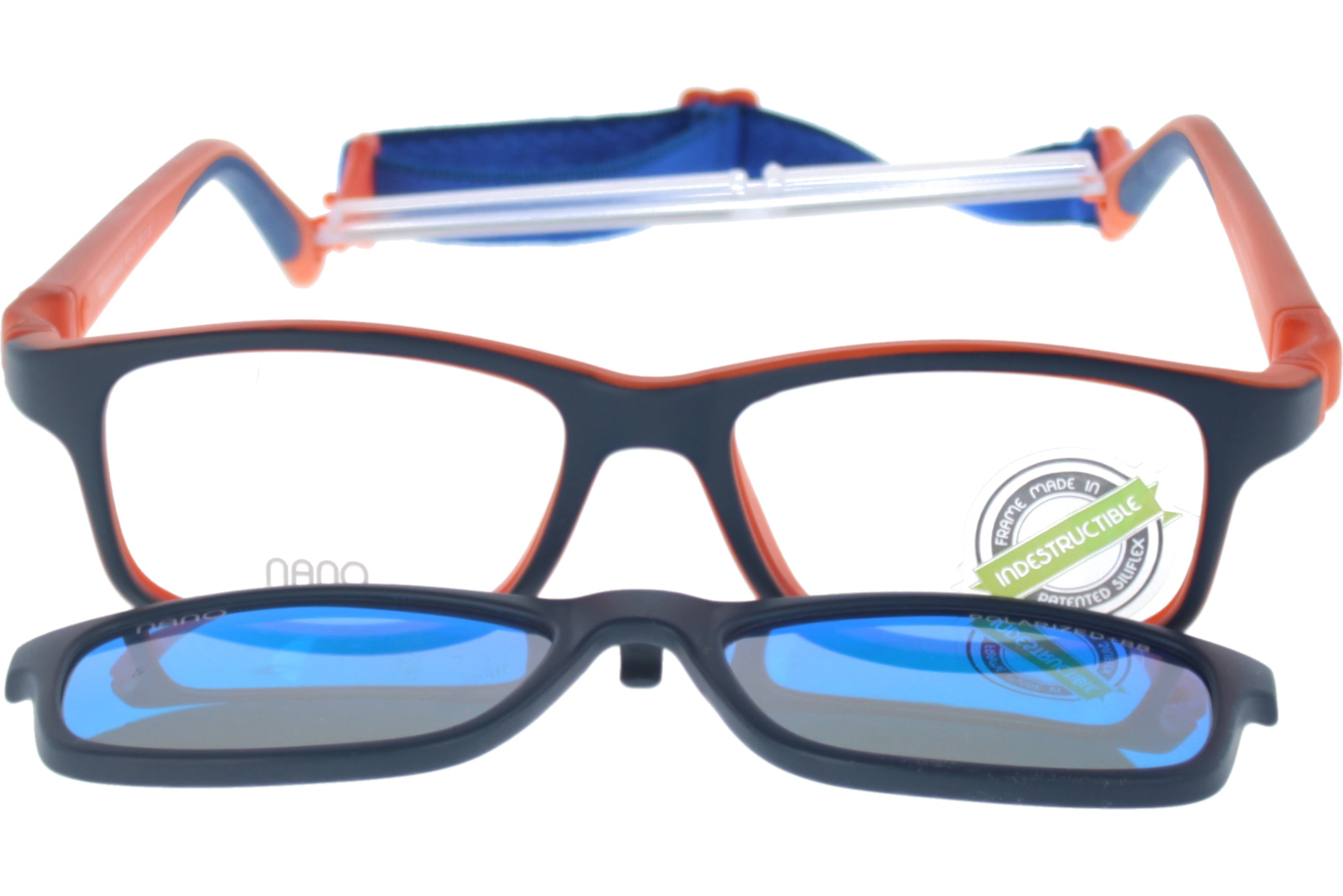 Gafas Graduadas Nanovista Crew Clic 3.0 NAO3020646SC Bicolor Marino Mate Naranja 46 14