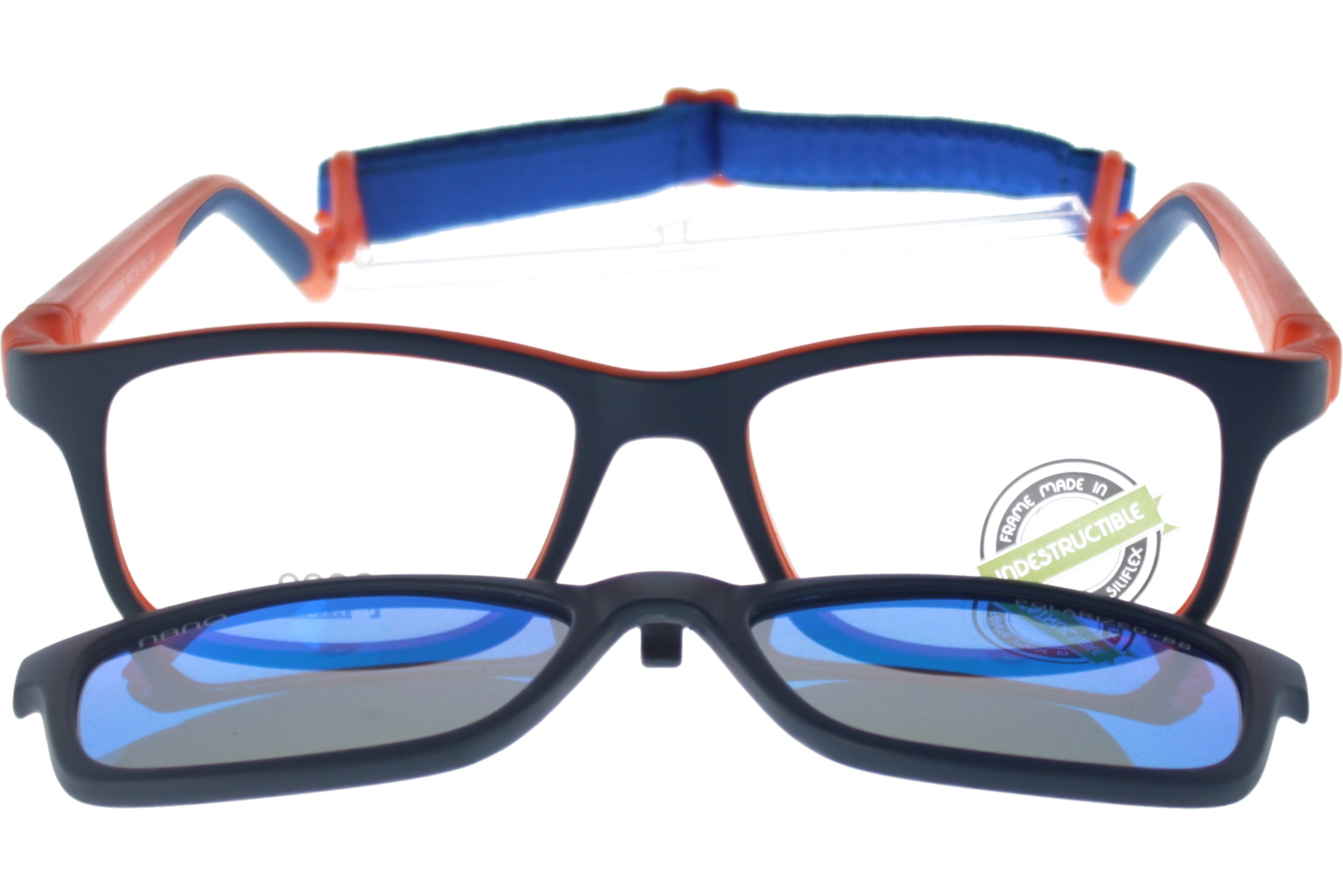 Gafas Graduadas Nanovista Crew Clic 3.0 NAO3020648SC Bicolor Marino Mate Naranja 48 15