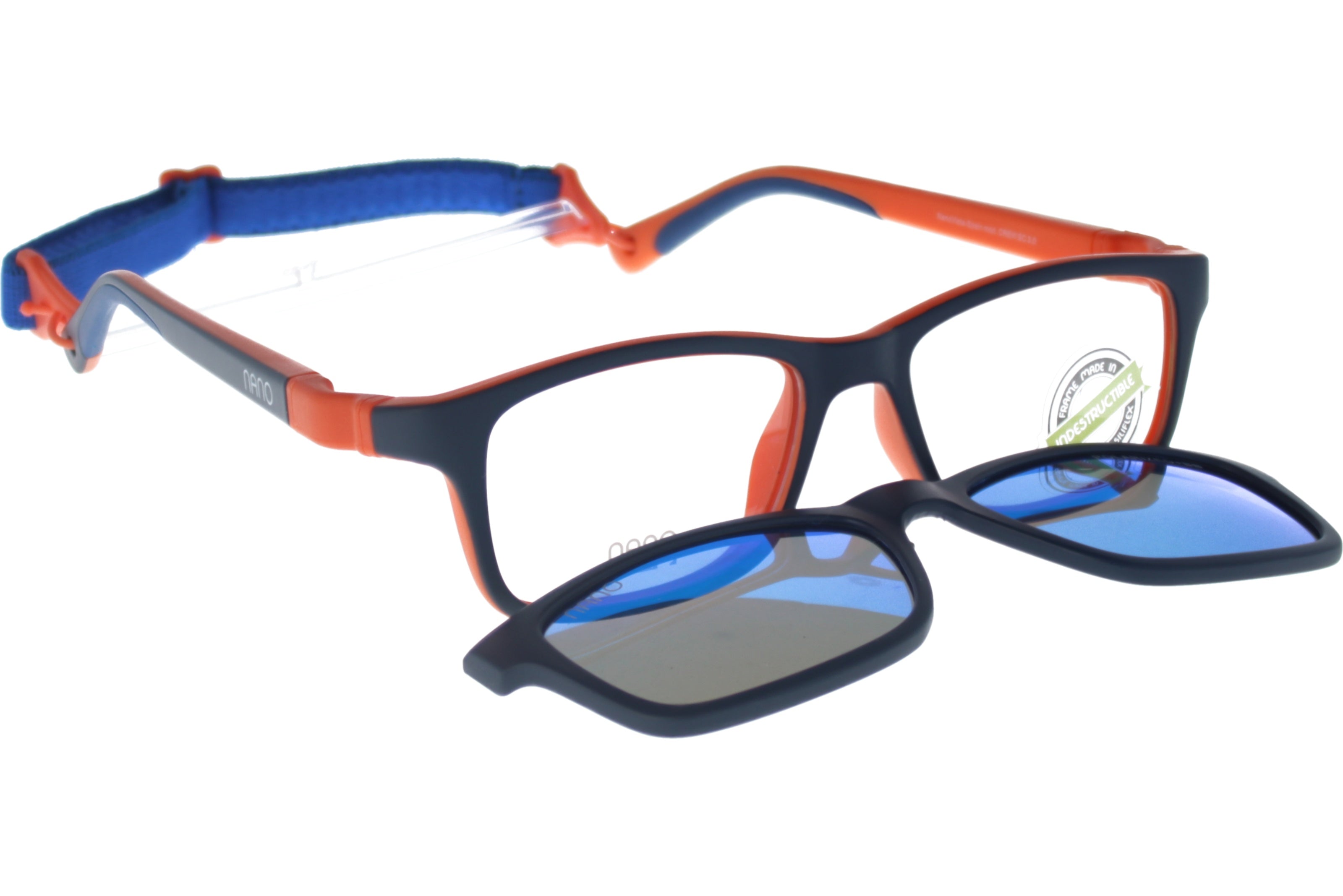 Gafas Graduadas Nanovista Crew Clic 3.0 NAO3020648SC Bicolor Marino Mate Naranja 48 15