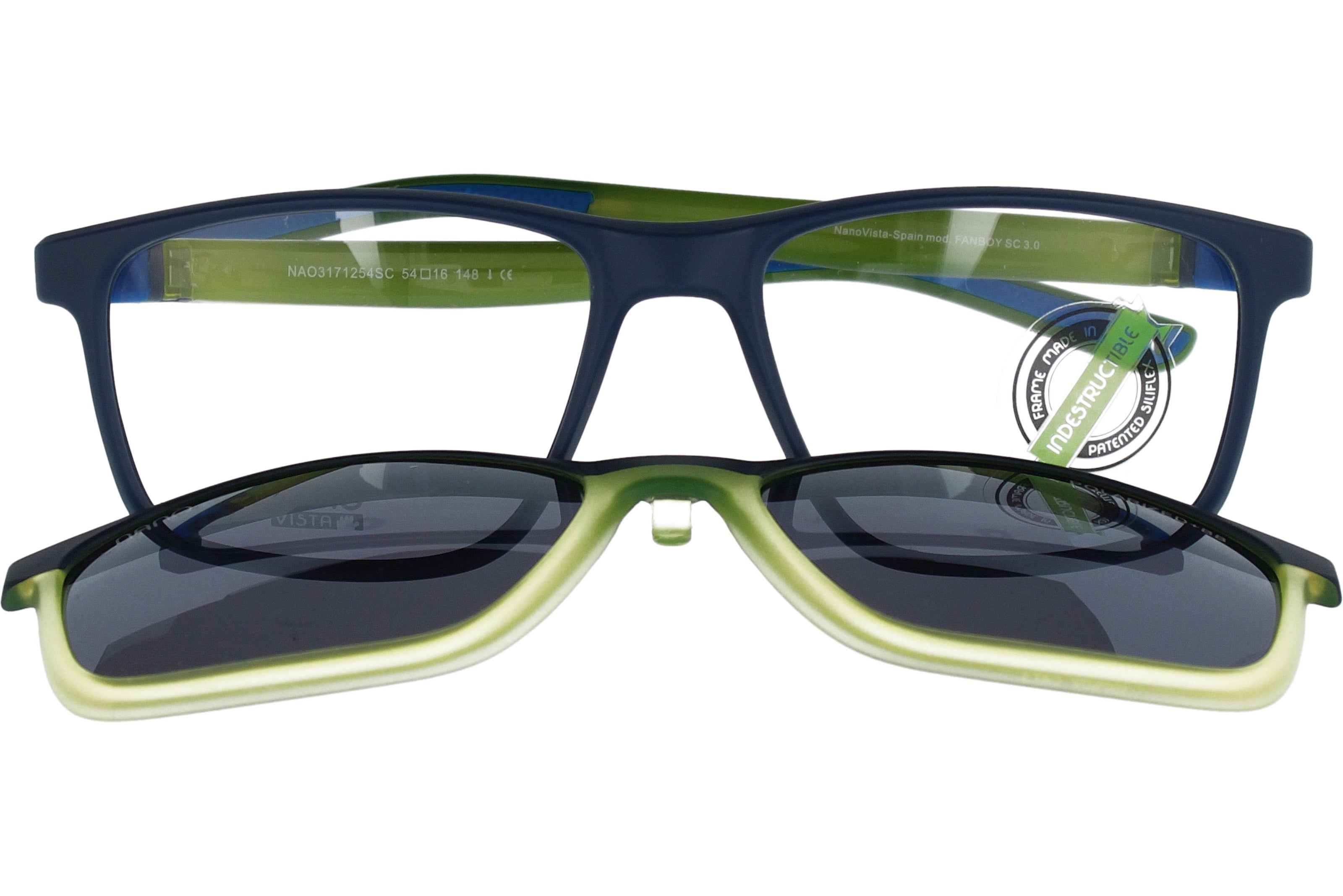 Gafas Graduadas Nanovista Fanboy Clic 3.0 NAO3171254SC Bicolor Marino Mate Lima 54 16