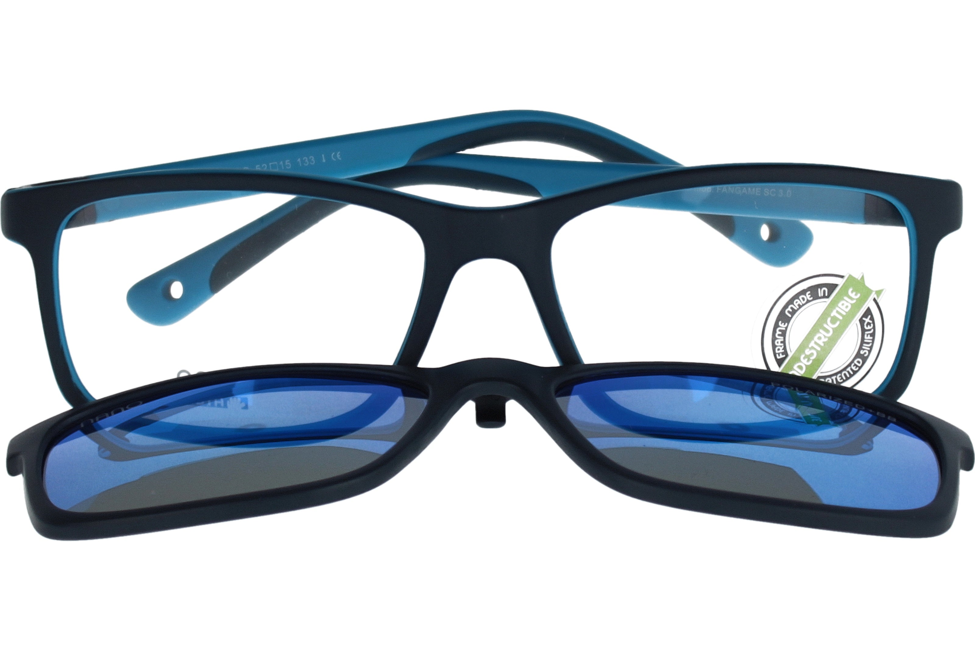 Gafas Graduadas Nanovista Fangame Clic 3.0 NAO3030452SC Bicolor Azul Mate Cian 52 15