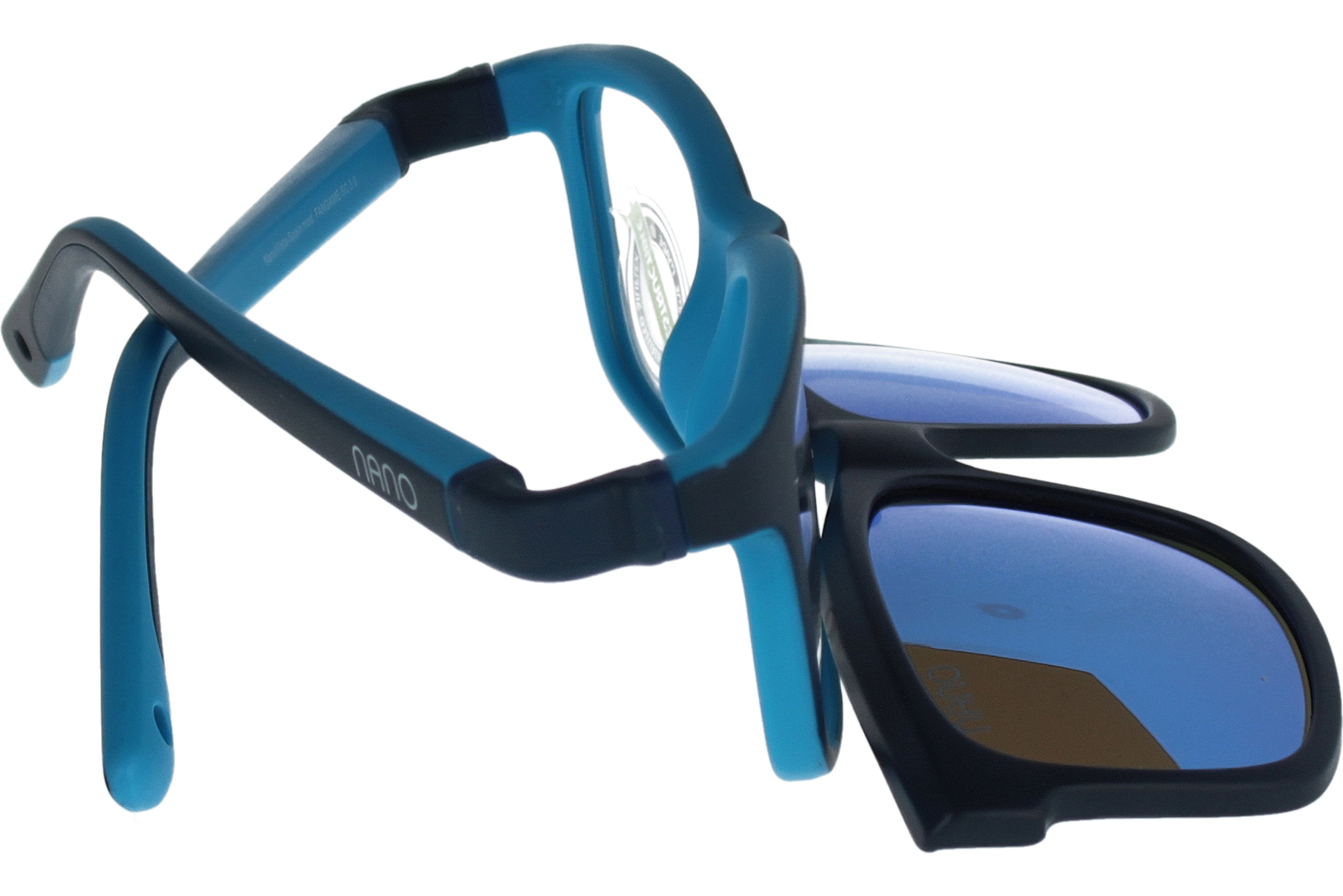 Gafas Graduadas Nanovista Fangame Clic 3.0 NAO3030452SC Bicolor Azul Mate Cian 52 15