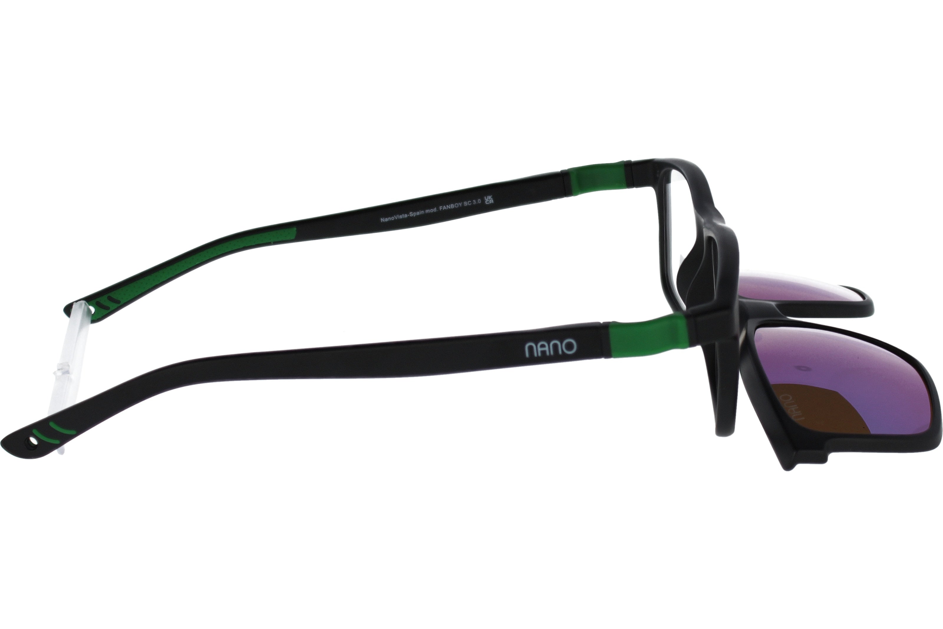 Gafas Graduadas Nanovista Fanboy Clic 3.0 NAO3171054SC Negro Mate Verde 54 16