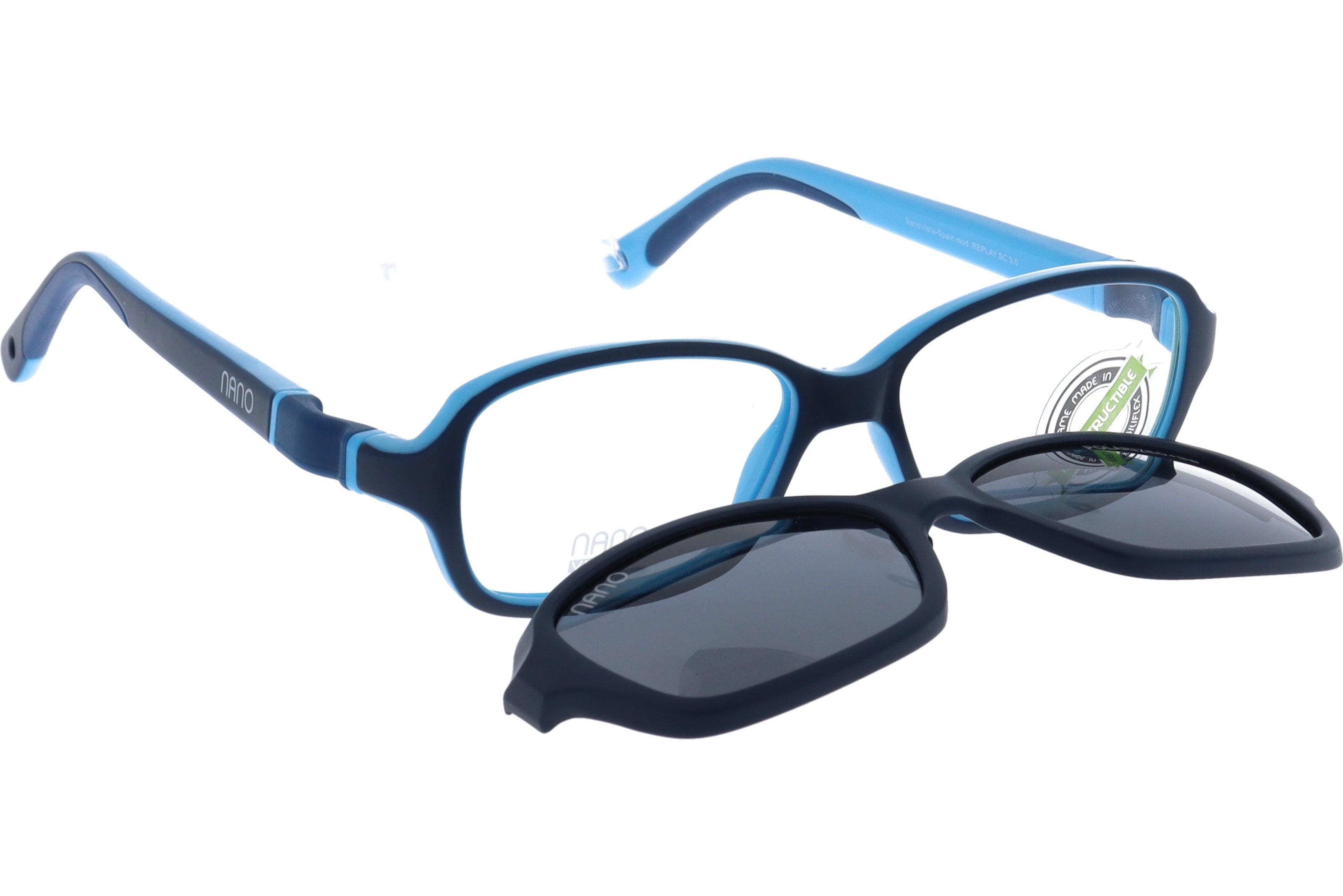 Gafas Graduadas Nanovista Replay Clip 3.0 NAO3001446SC Marino Mate Azul 46 14