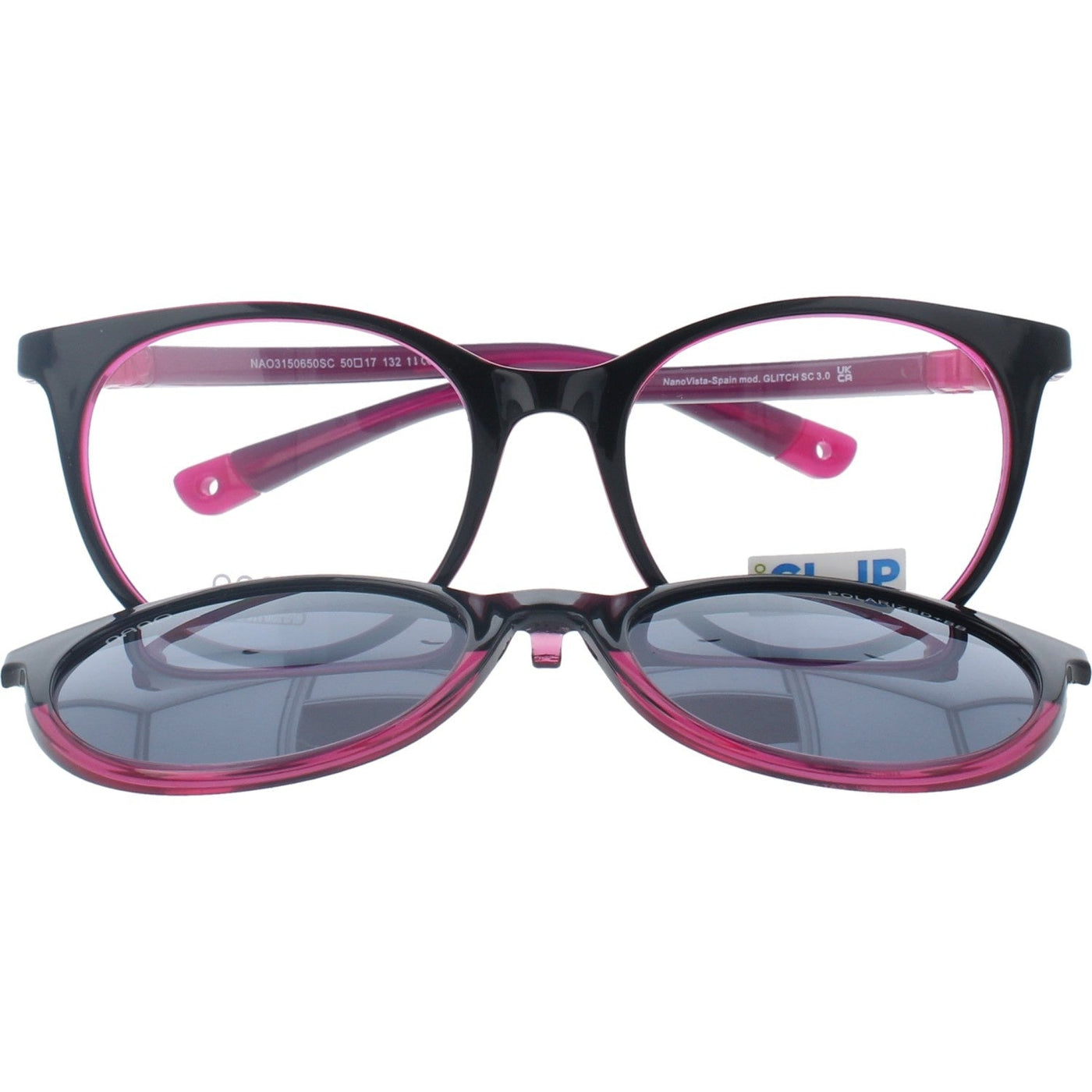 Gafas Graduadas Nanovista Glitch Clic 3.0 NAO3150650SC Bicolor Negro Frambuesa 50 17