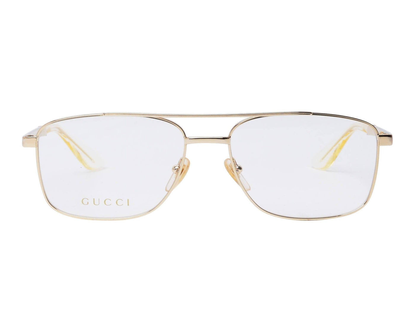 Gucci GG0986O 001 gold prescription glasses, front view
