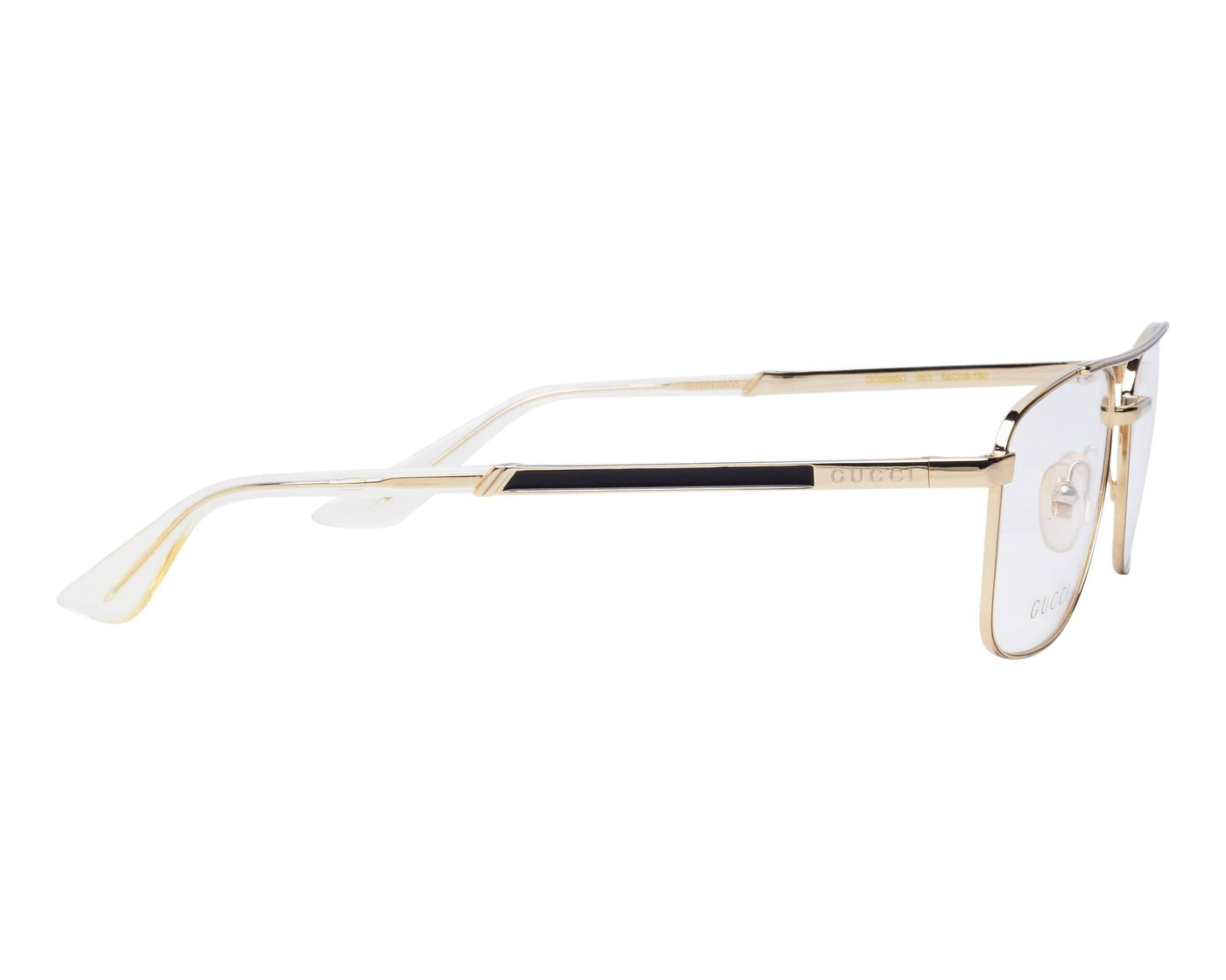 Gucci GG0986O 001 gold prescription glasses, side view
