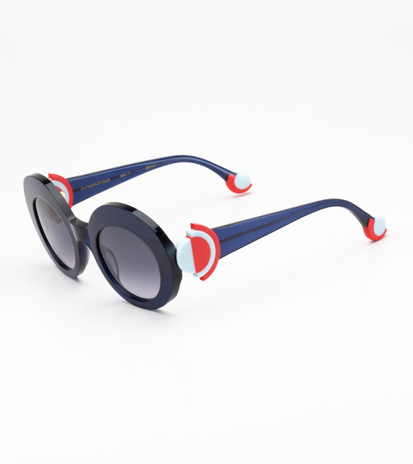Gafas de sol Woodys Atelier Kreis azul marino - vista lateral